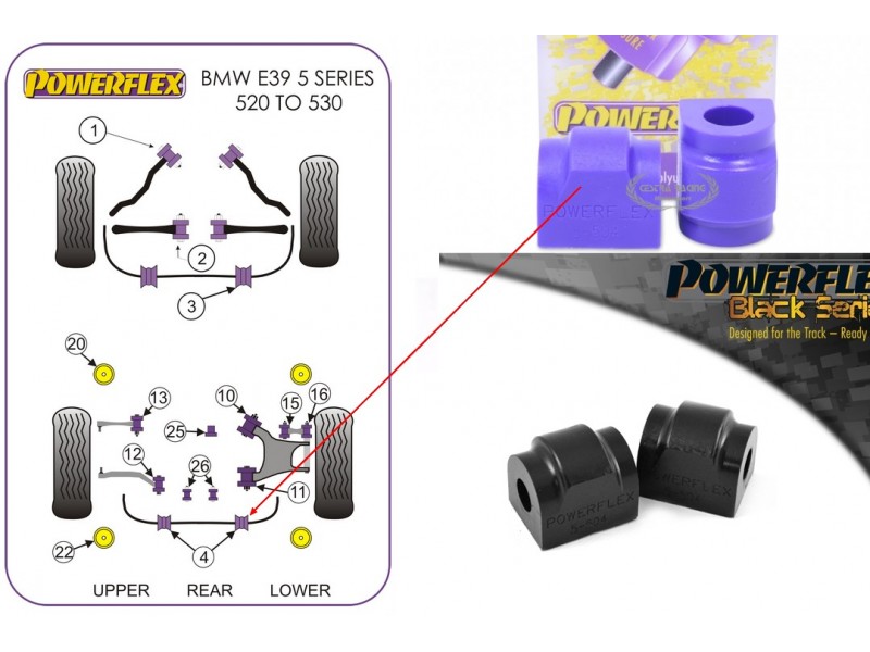 BMW - S. 5 E39 (540 TOUR./520>530 BERL + TOUR./535>540) (KIT 2 PEZZI)