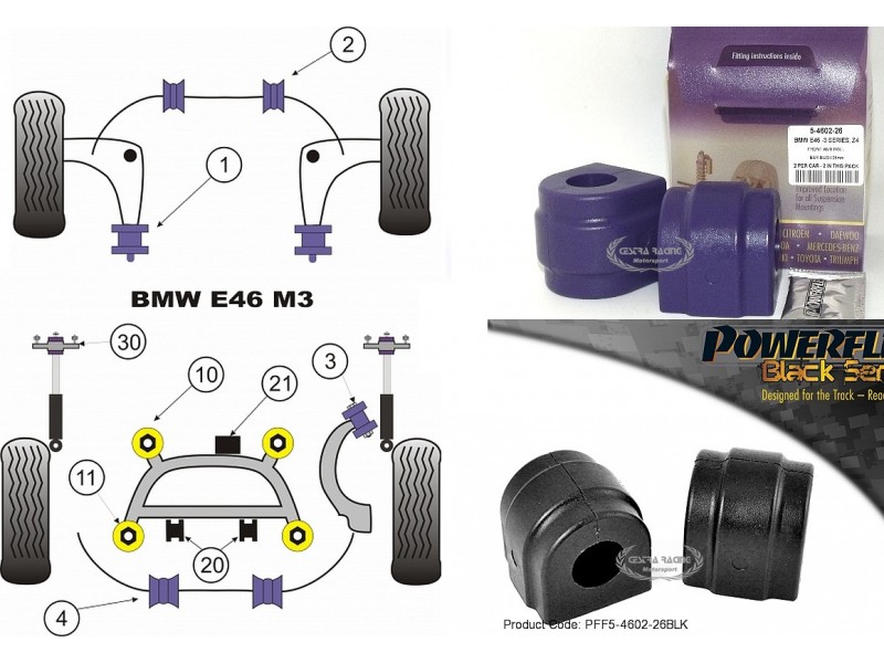 BMW - SERIE 3 - E46 BERLINA/TOURING 2WD - XDRIVE (KIT 2 PEZZI)