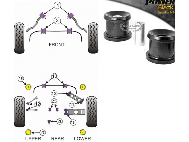 BMW - SERIE 3 - E90/E92/E93 M3 2006>2013 (KIT 2 PEZZI)