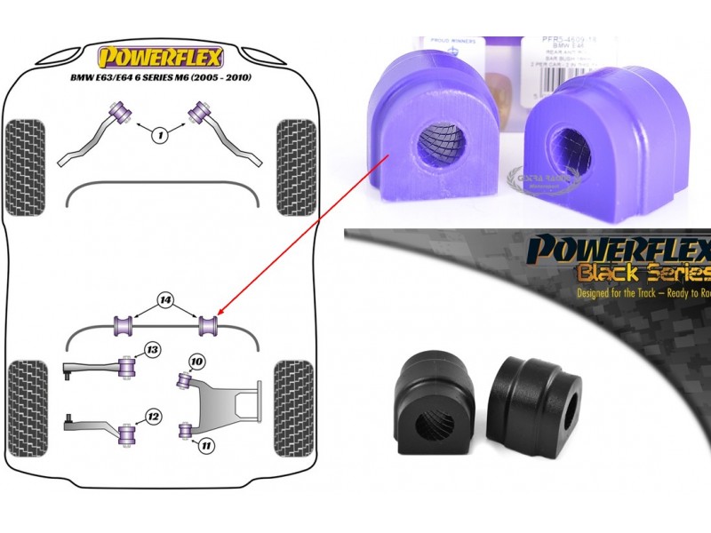 BMW - SERIE 6 - E63/E64 M6 2005>2010 (KIT 2 PEZZI)