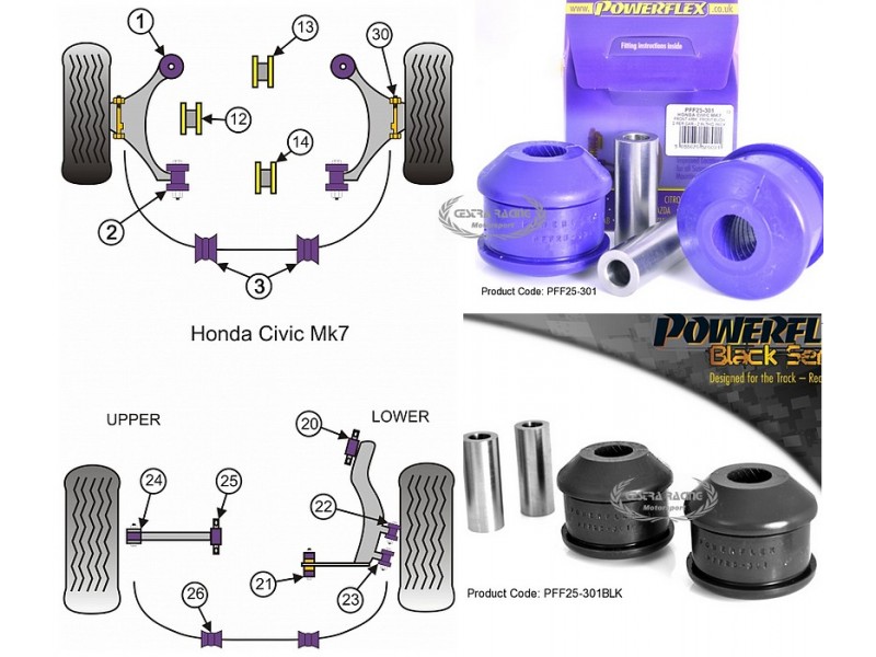 HONDA - CIVIC MK7 INC. TYPE-R 01>05 (KIT 2 PEZZI)