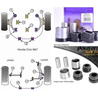 HONDA - CIVIC MK7 INC. TYPE-R 01>05 (KIT 2 PEZZ