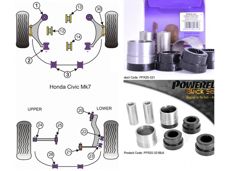 HONDA - CIVIC MK7 INC. TYPE-R 01>05 (KIT 2 PEZZI)