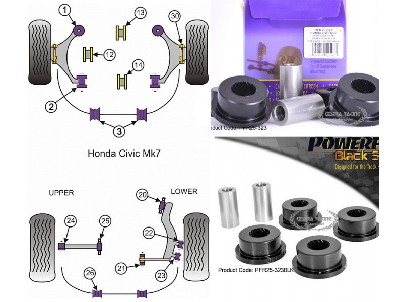 HONDA - CIVIC MK7 INC. TYPE-R 01>05 (KIT 2 PEZZI)