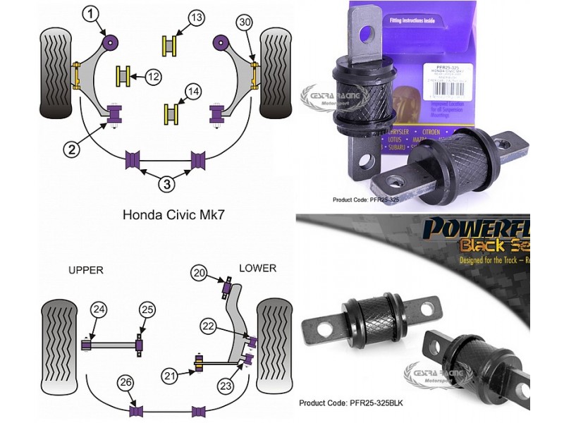 HONDA - CIVIC MK7 INC. TYPE-R 01>05 (KIT 2 PEZZI)