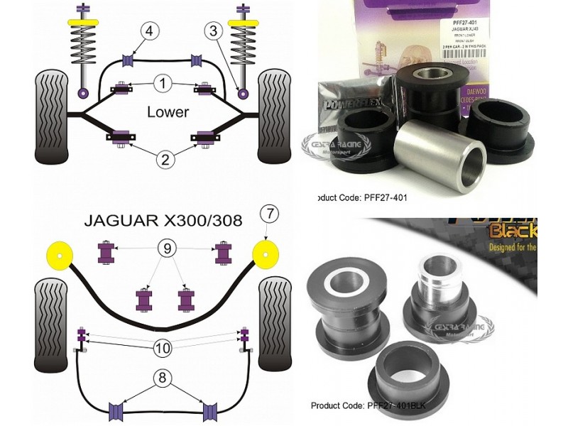 JAGUAR - XJ6 - X300 & X308 94>02 - X306 94>97 (KIT 2 PEZZI)