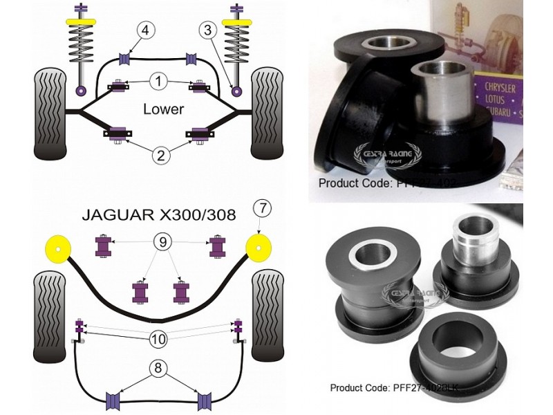 JAGUAR - XJ6 - X300 & X308 94>02 - X306 94>97 (KIT 2 PEZZI)