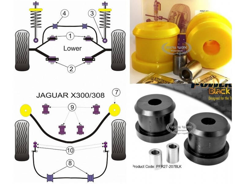 JAGUAR - XJ6 - X300 & X308 94>02 - X306 94>97 (KIT 2 PEZZI)