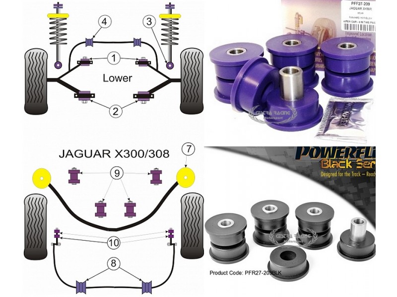 JAGUAR - XJ6 - X300 & X308 94>02 - X306 94>97 (KIT 4 PEZZI)