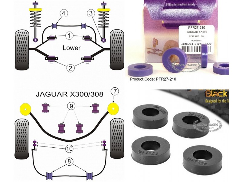 JAGUAR - XJ6 - X300 & X308 94>02 - X306 94>97 (KIT 4 PEZZI)