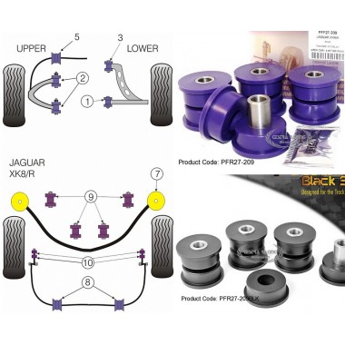 JAGUAR - XK8, XK8R - X100 1996>2006 (KIT 4 PEZZ