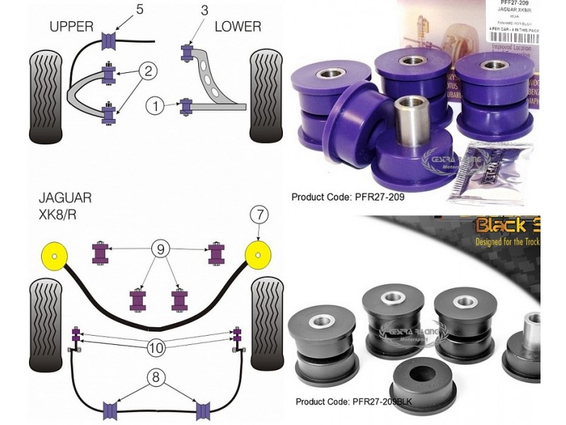 JAGUAR - XK8, XK8R - X100 1996>2006 (KIT 4 PEZZI)