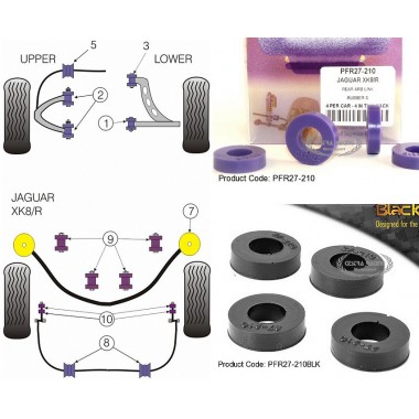 JAGUAR - XK8, XK8R - X100 1996>2006 (KIT 4 PEZZ