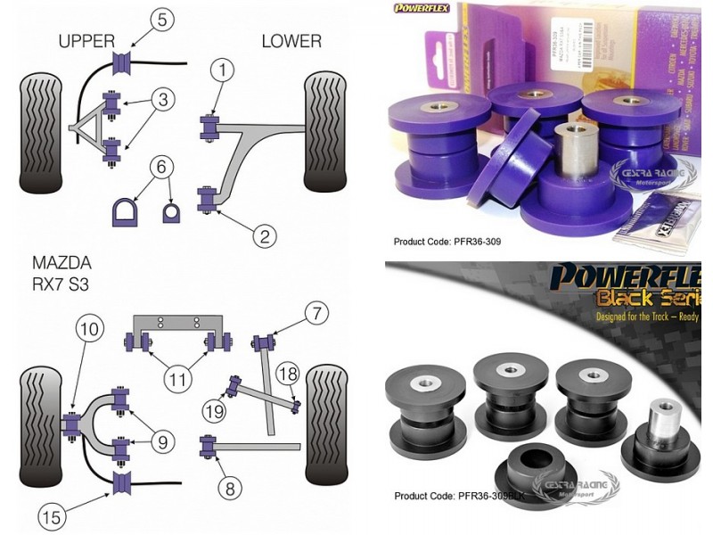 MAZDA - RX-7 (3 & 4) 1992>2002 (KIT 4 PEZZI)