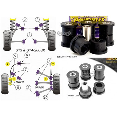 NISSAN - 200SX - S13, S14, S14A & S15 (KIT 4 P