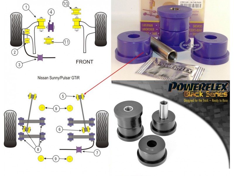 NISSAN - SUNNY/PULSAR GTIR (KIT 2 PEZZI)