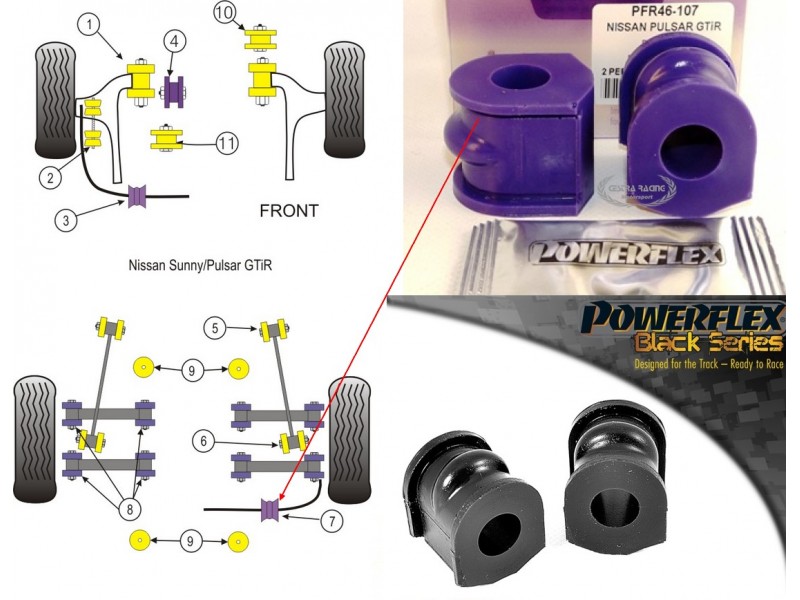 NISSAN - SUNNY/PULSAR GTIR (KIT 2 PEZZI)