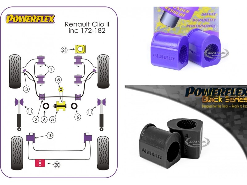 RENAULT - CLIO II INCL. 172/182 (1998-2012) (KIT 2 PEZZI)