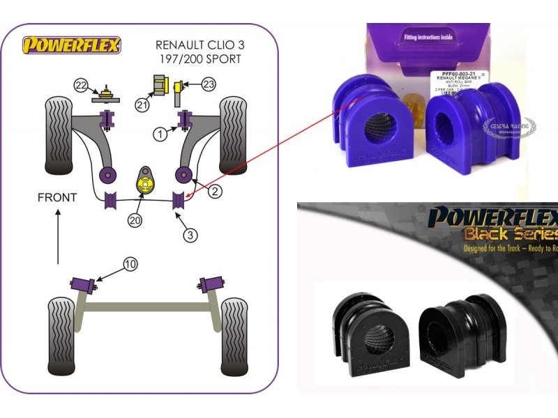 RENAULT - CLIO III SPORT 197/200 (2005-2012) (KIT 2 PEZZO)