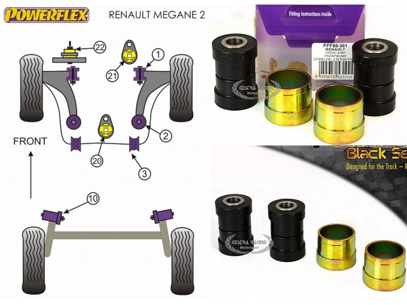 RENAULT - MEGANE II INC RS 225, R26 AND CUP (02>08) (KIT 2 PEZZI)