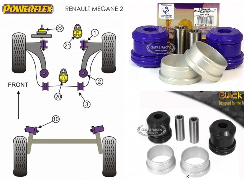 RENAULT - MEGANE II INC RS 225, R26 AND CUP (02>08) (KIT 2 PEZZI)