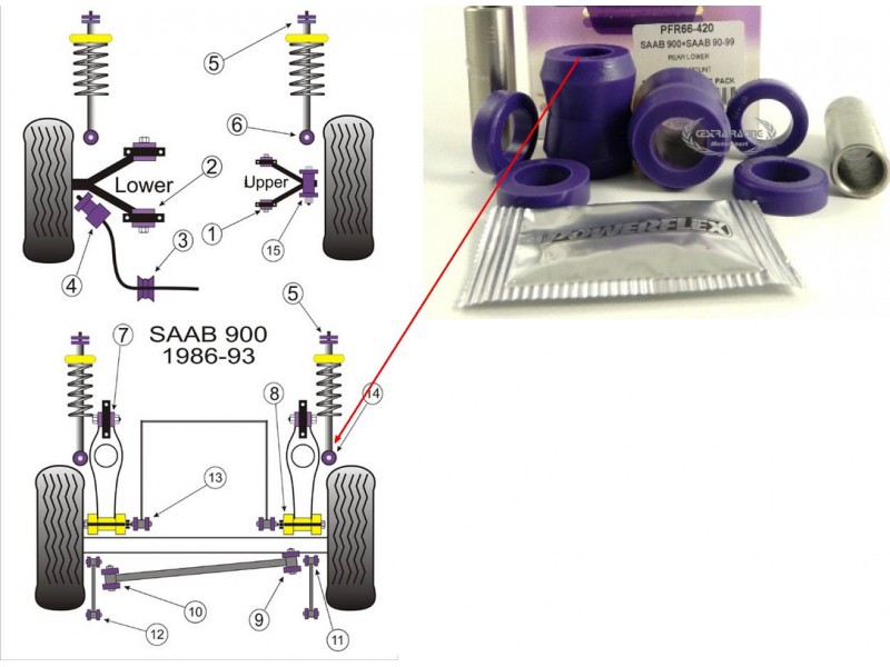 SAAB - 900 (1983>1993) (KIT 2 PEZZI)