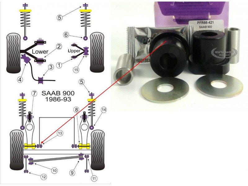 SAAB - 900 (1983>1993) (KIT 2 PEZZI)