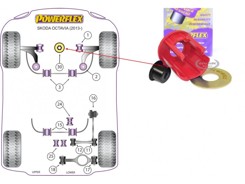 SKODA - OCTAVIA MK3 5E (13>) - PONTE RIGIDO + MULTILINK (KIT 1 PEZZO)