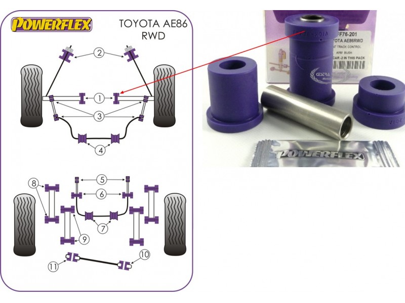 TOYOTA - COROLLA AE86 RWD (KIT 2 PEZZI)