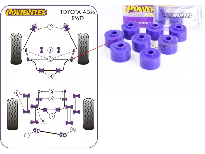 TOYOTA - COROLLA AE86 RWD (KIT 2 PEZZI)