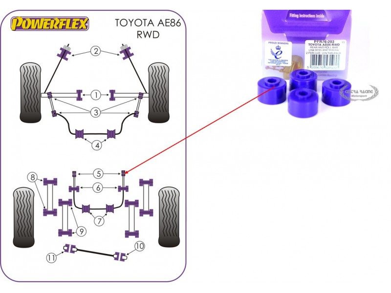 TOYOTA - COROLLA AE86 RWD (KIT 2 PEZZI)