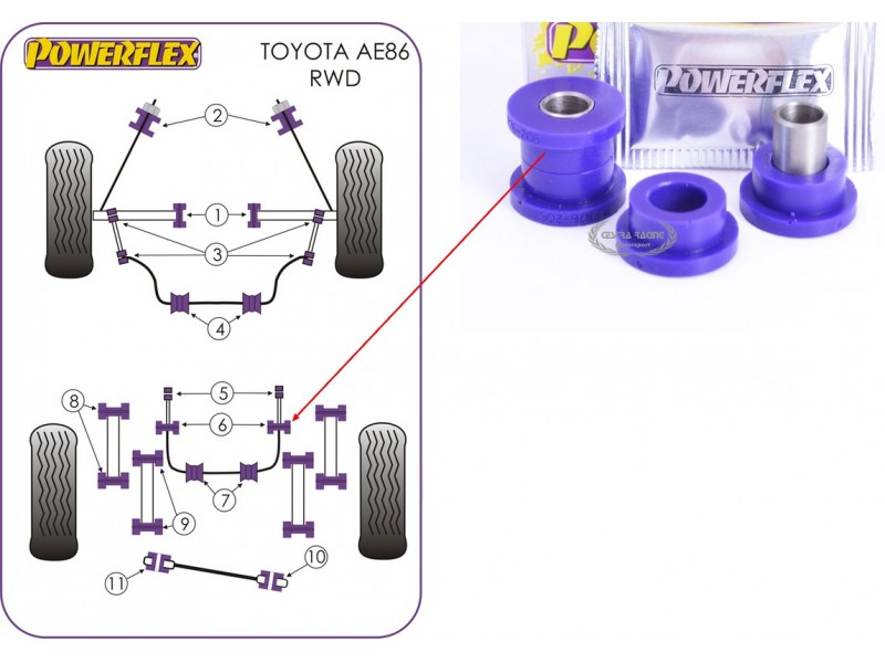 TOYOTA - COROLLA AE86 RWD (KIT 2 PEZZI)