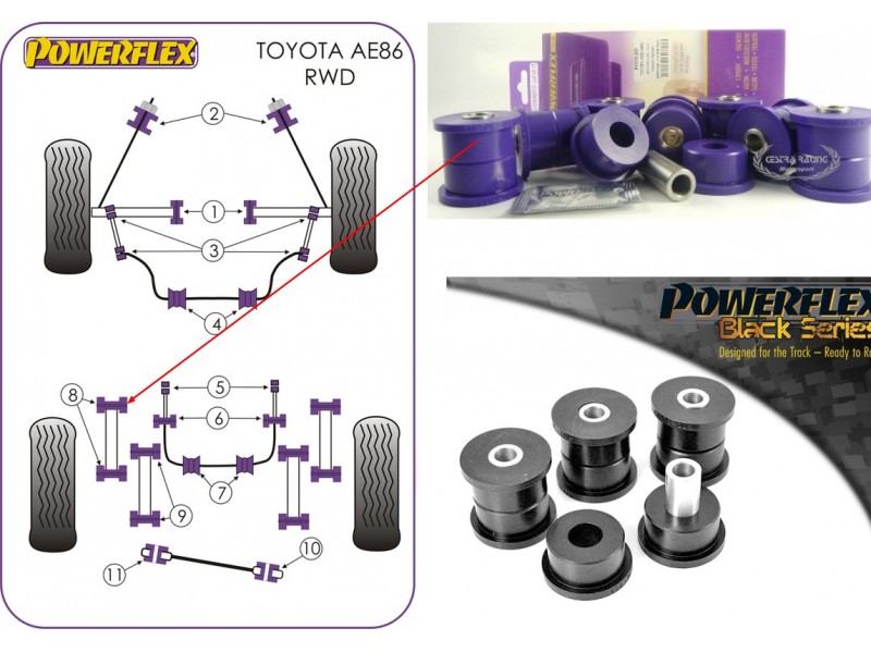 TOYOTA - COROLLA AE86 RWD (KIT 4 PEZZI)