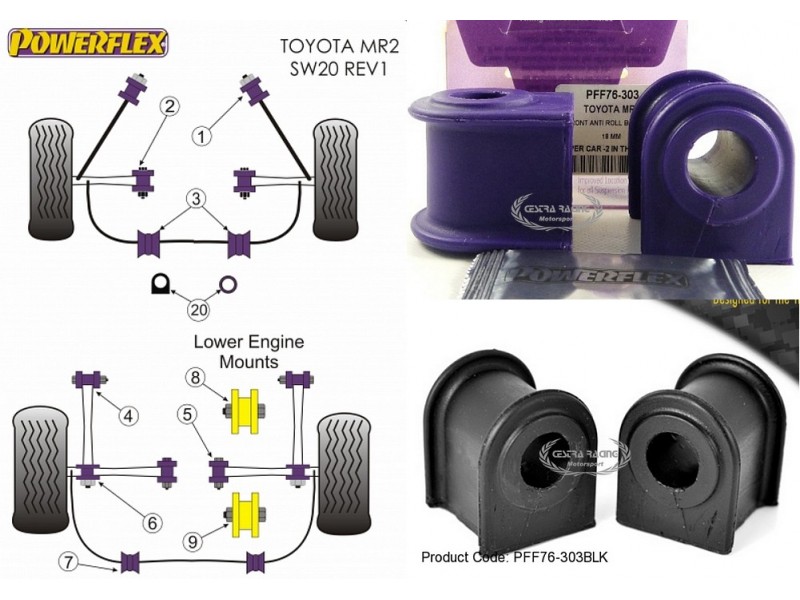 TOYOTA - MR2 SW20 (89>99) - MR2 SW20 REV 1-5 (89>99) (KIT 2 PEZZI)