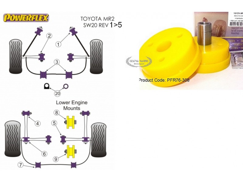 TOYOTA - MR2 SW20 (89>99) - MR2 SW20 REV 1-5 (89>99) (KIT 1 PEZZO)