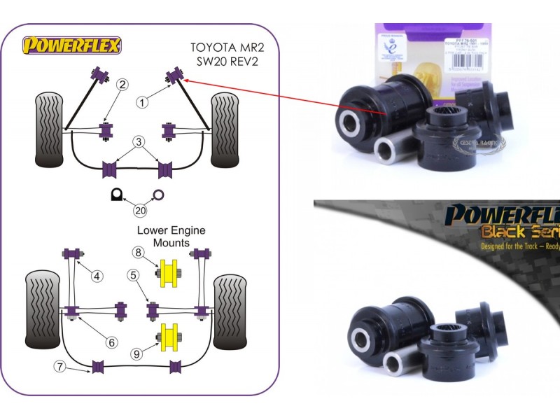 TOYOTA - MR2 SW20 REV 2-5 (1991>1999) (KIT 2 PEZZI)