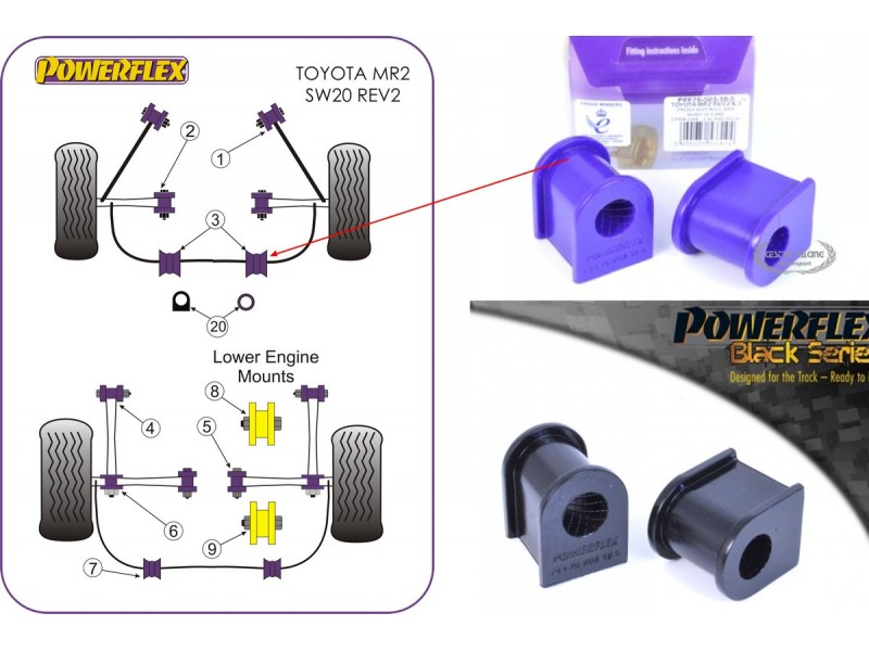 TOYOTA - MR2 SW20 REV 2-5 (1991>1999) (KIT 2 PEZZI)