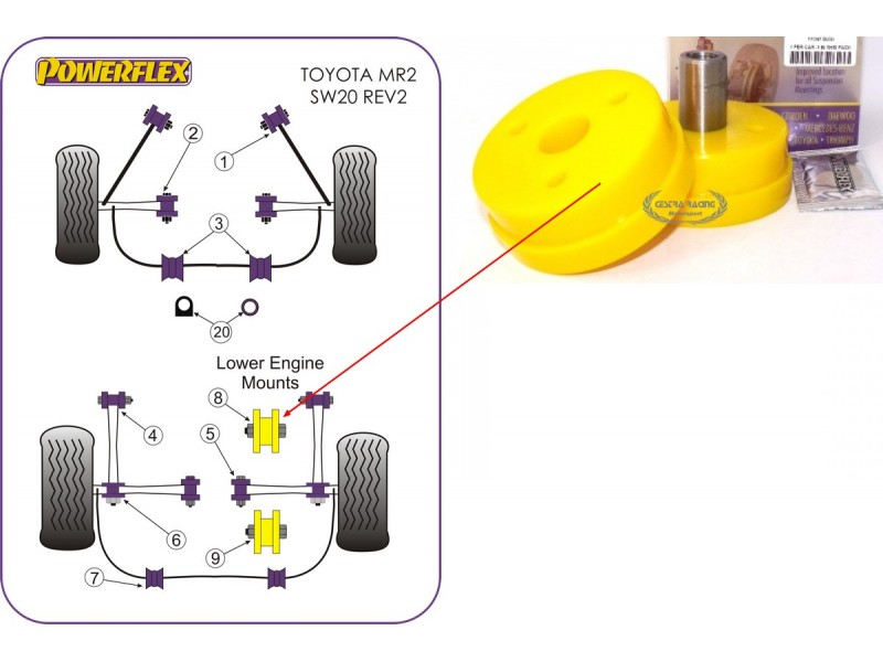 TOYOTA - MR2 SW20 REV 2-5 (1991>1999) (KIT 1 PEZZO)