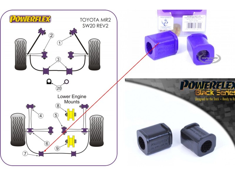 TOYOTA - MR2 SW20 REV 2-5 (1991>1999) (KIT 2 PEZZI)