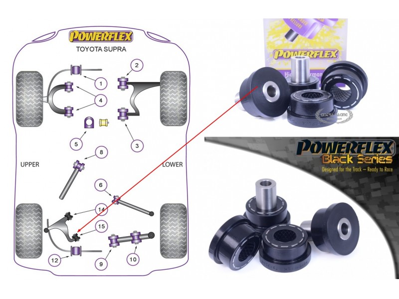 TOYOTA - SUPRA 4 JZA80 (1993>2002) (KIT 2 PEZZI)