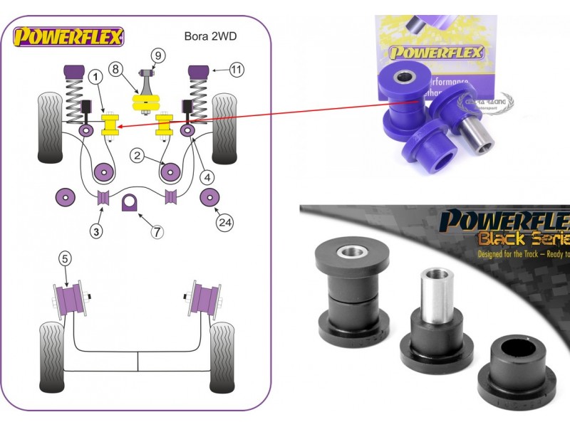 VOLKSWAGEN - BORA 2WD (1997>2006) (KIT 2 PEZZI)