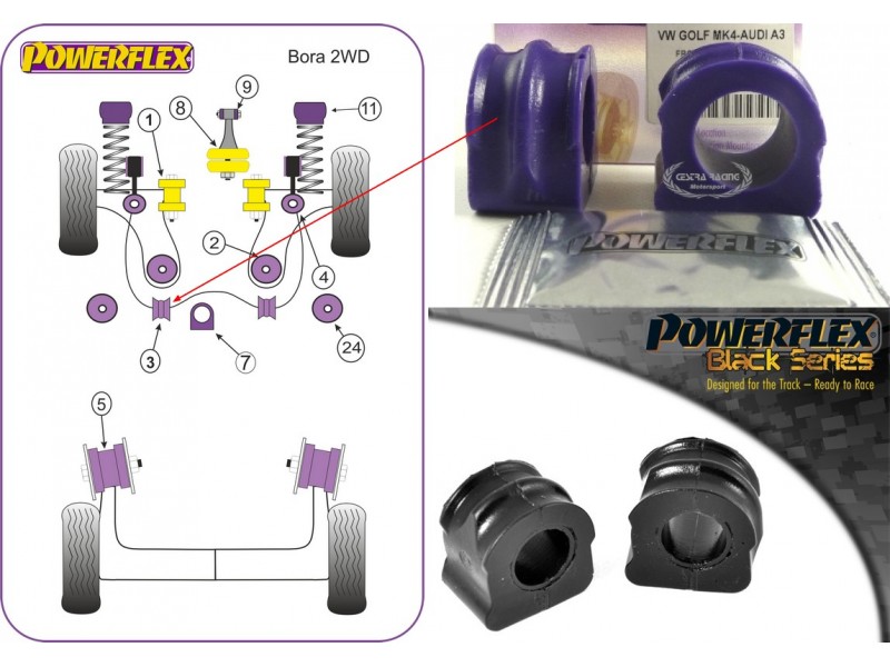 VOLKSWAGEN - BORA 2WD (1997>2006) (KIT 2 PEZZI)