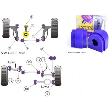 VOLKSWAGEN - GOLF V (MK5) (2003>2009) (KIT 2 PE