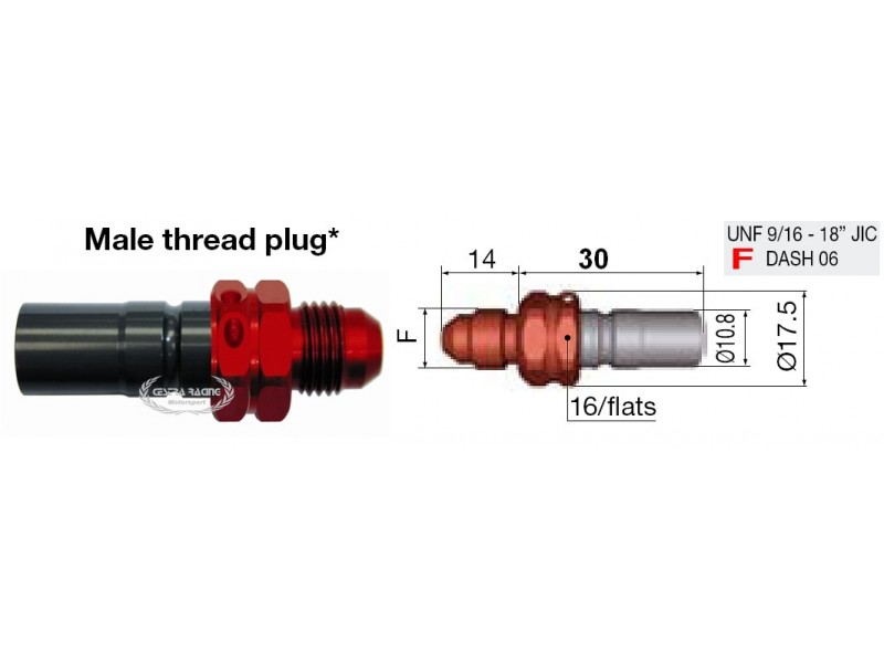 RACCORDO MASCHIO SGANCIO RAPIDO SPT05 Ø 5MM (7/16 x 20)-SPT057653L