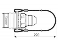 RACCORDO FEMM. SGANCIO RAPIDO SPT08 Ø 8MM (9/16 X 18) + Cavo sicurezza