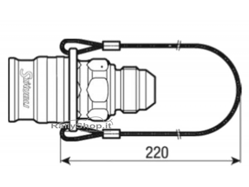 RACCORDO FEMM. SGANCIO RAPIDO SPT08 Ø 8MM (3/4 x 16) + Cavo sicurezza