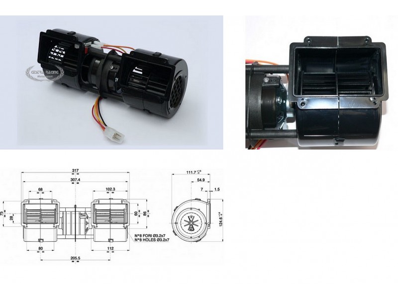 VENTILATORE RADIALE 12V (5.0 AMP. - M3/H)