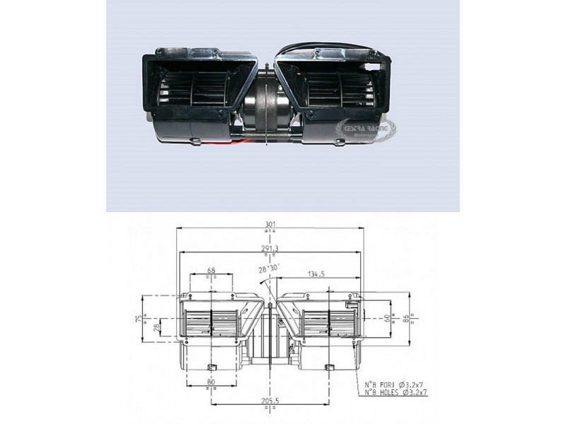 VENTILATORE RADIALE 12V (6.5AMP. - M3/H)