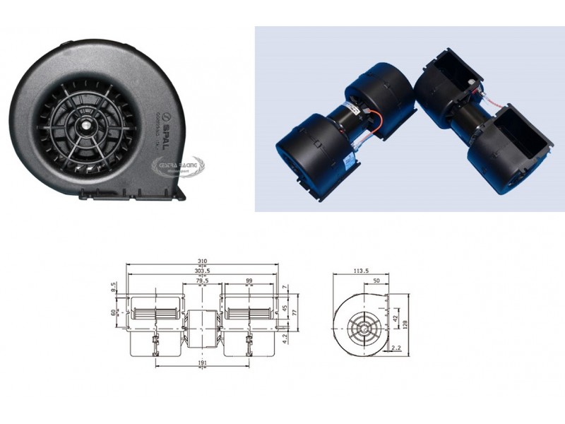 VENTILATORE RADIALE 12V (15.1 AMP. - 690 M3/H)