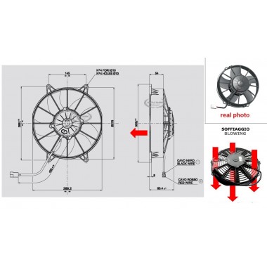 VENTOLA SOFFIANTE 12V (A9.1 - Ø 255MM - 1750M3/H)